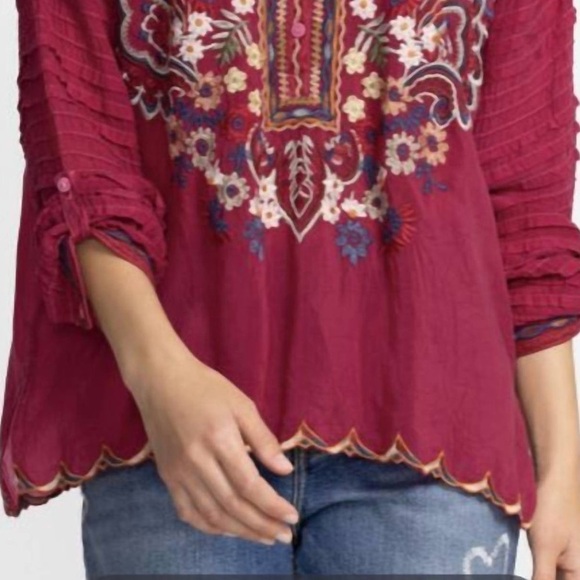 Johnny Was heavily embroidered Aubrette Blouse NWT - Picture 4 of 10